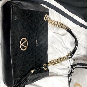Black Leather Valentino Shoulder bag